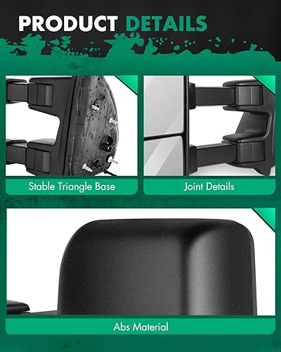 Miniatura 5 de SCITOO Espejo de remolque para Ford 2008-2016 para Ford F250 para F350 para F450 para F550 Super Duty Espejo retrovisor lateral del conductor con
