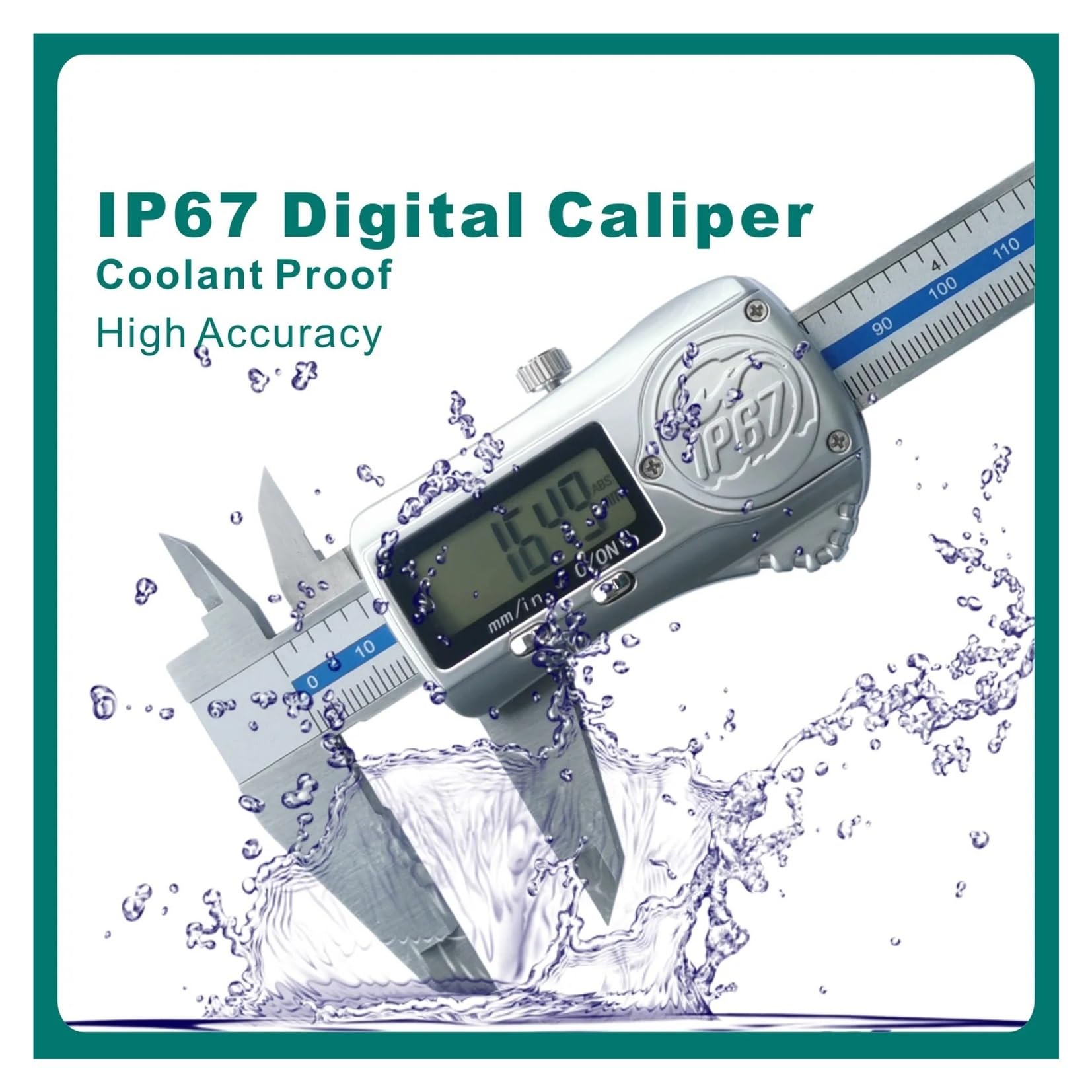 Calibrador Digital electrónico Vernier IP67 de 0-150 mm/6" de Alta precisión IP54. Calibrador Digital de 200 mm y 0,01 mm (IP67 de 0-150 mm).