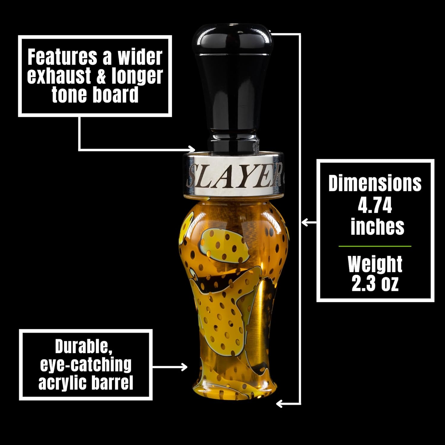 Drake Slayer Double Reed Duck Call | Realistic Sound Hunting Call | Superior Tone | Versatile & Easy to Use | Beginner Friendly and Expert Approved | Duck Hunting Accessories - Image 4