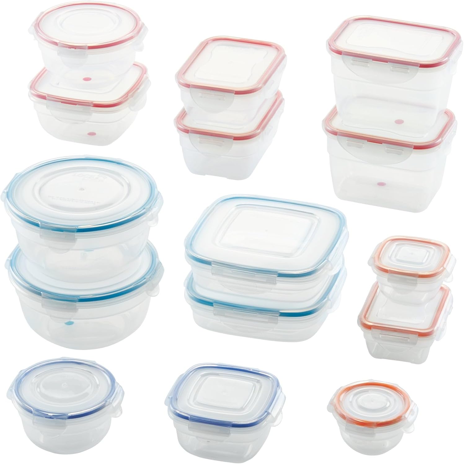 LocknLock 30-Piece Color Matching Food Storage Container Set