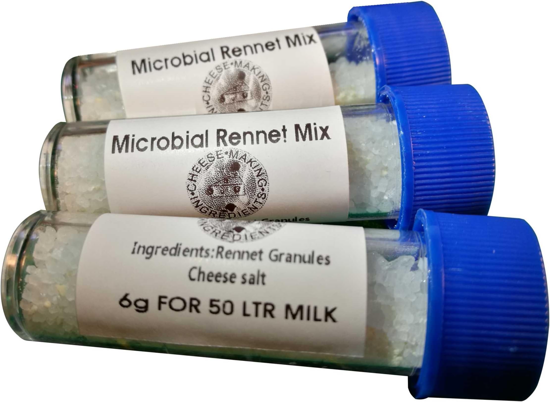 3 X Microbial Rennet & Cheese Salt Mix 6g | Rennin Cheese salt & Coagulant Tub …