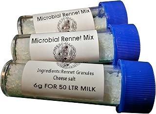 3 X Microbial Rennet & Cheese Salt Mix 6g | Rennin Cheese salt & Coagulant Tub