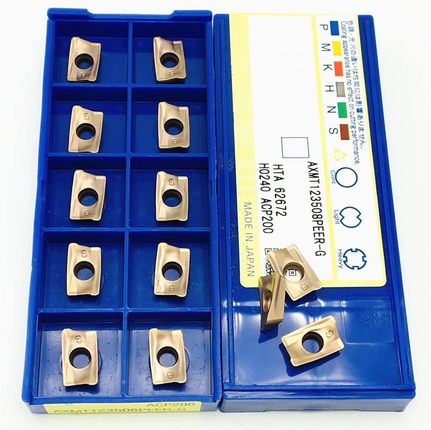 Carbide Tool 10pcs AXMT123508 AXMT170508PEER-G ACP200 Turning Insert CNC Milling Turning Tool AXMT 123508 AXMT 170508 (Angle : AXMT123508-G ACP200, Insert Width(mm) : 10PCS(1box))
