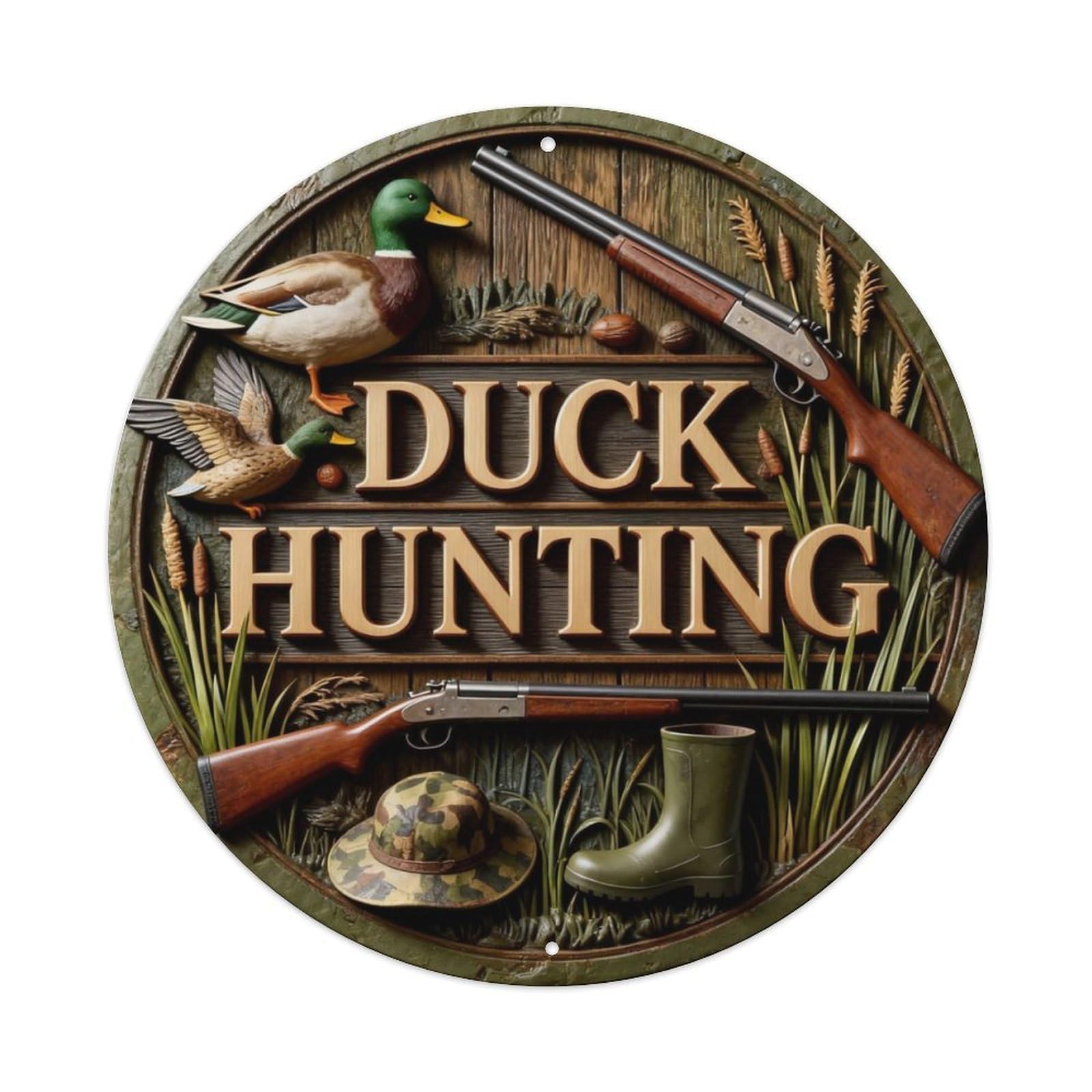 Duck Hunting Metal Tin Sign Plaque