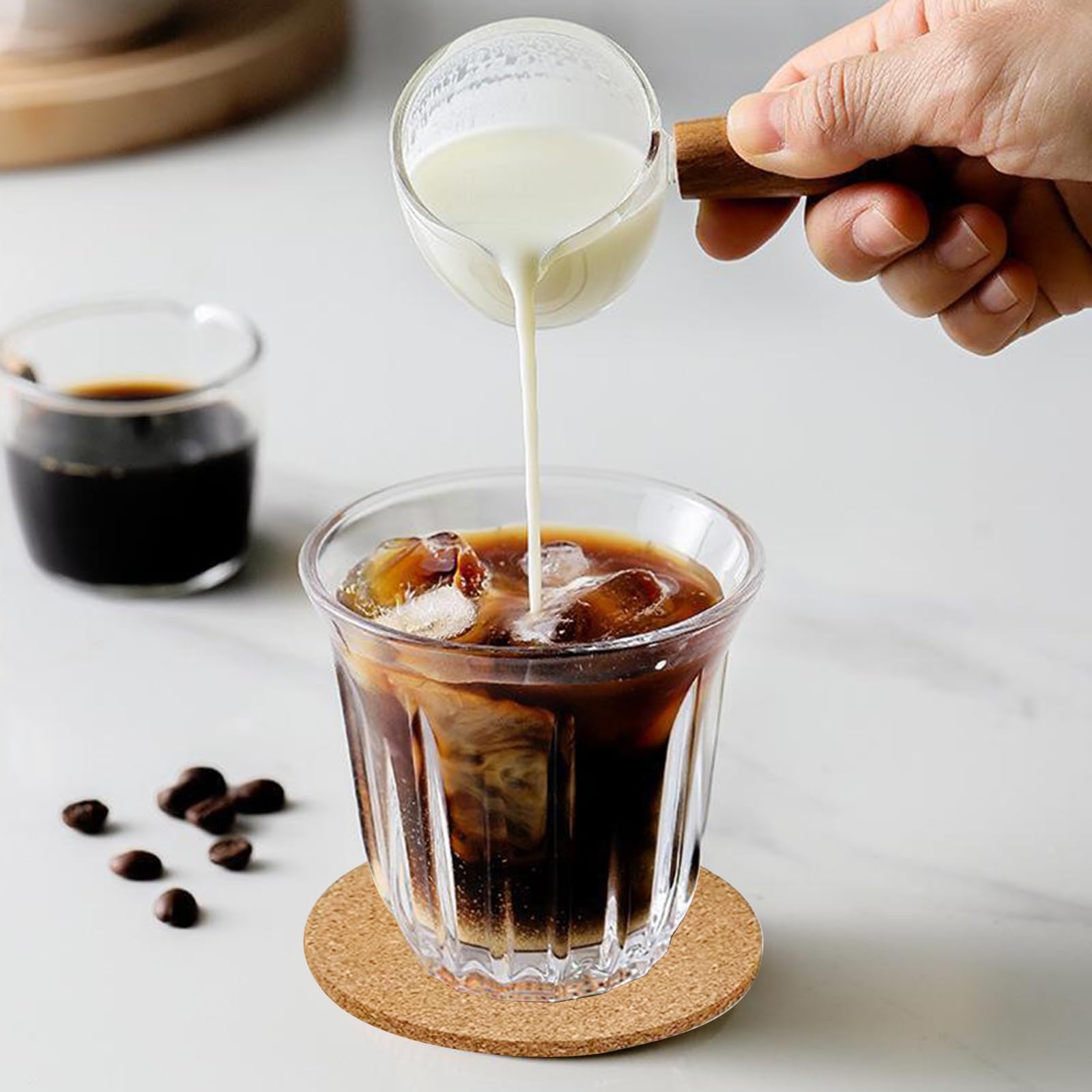 20 Dessous De Verre En Liège 10cm - Ronds, Épais 4mm - Réutilisables Et Absorbants Pour Maison Ou Bar