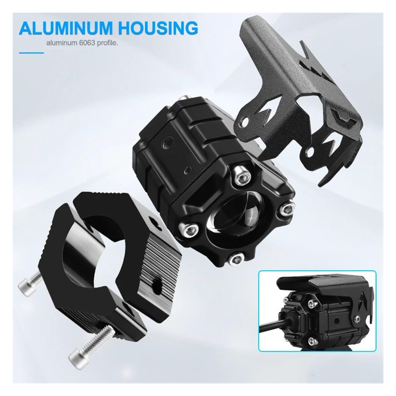 Faros Para Niebla Moto Foco LED Para Motocicleta Lente De Proyector Punto Conducción Amarillo Y Blanco Luces Antiniebla Faros Led Auxiliares