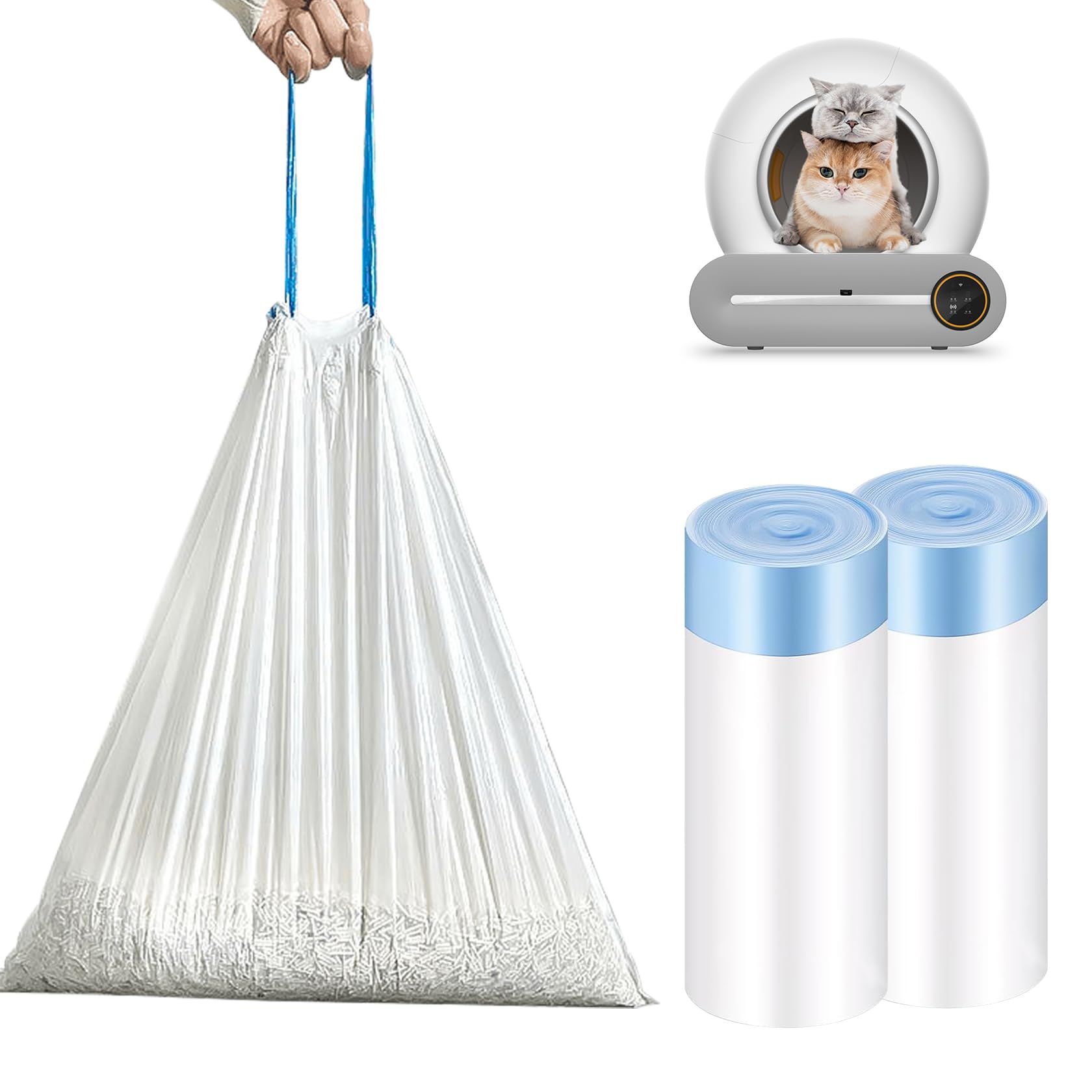 Sacchetti Per Lettiera Gatti Con Laccetti - 160 Pezzi Antistrappo E Antiodore - Foto 11