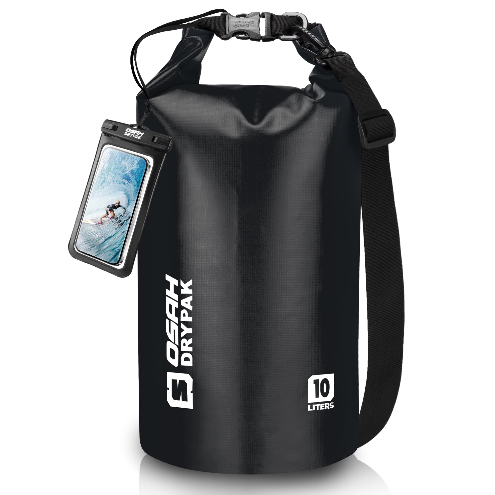 Waterproof Dry Bag, 5L/10L/20L/30L/40L Roll Top Lightweight Storage Backpack with Phone Case for Women &amp; Men, Floating Waterproof Sack for Travel, Swimming, Kayaking, Paddle Board, Camping &amp; Beach