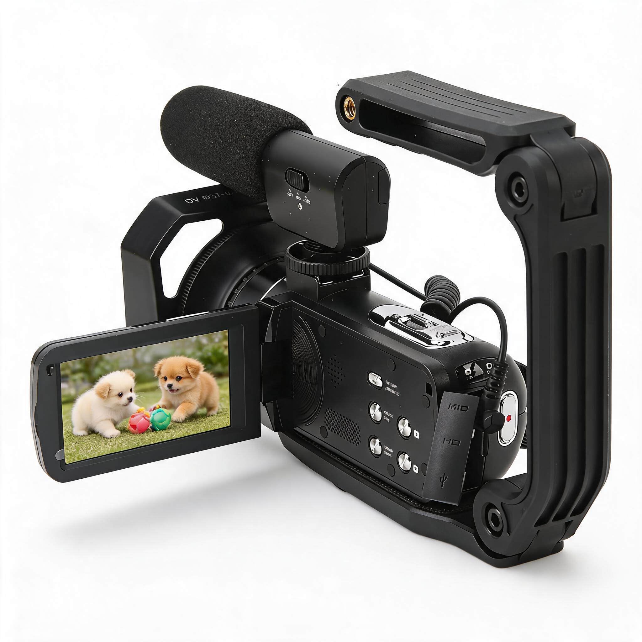 Dpofirs Videocamera 56M 4K con Telecomando, Visione Notturna IR 18X Zoom 3.0 Pollici IPS Touch Screen Vlog Camera, Compatta Portatile Youtube per la Fotografia