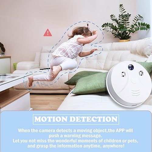 Miniatura 2 de Cámara oculta detector de humo HD 1080P solo video WiFi niñera cámara con visión nocturna detección de movimiento visión remota cámara de seguridad
