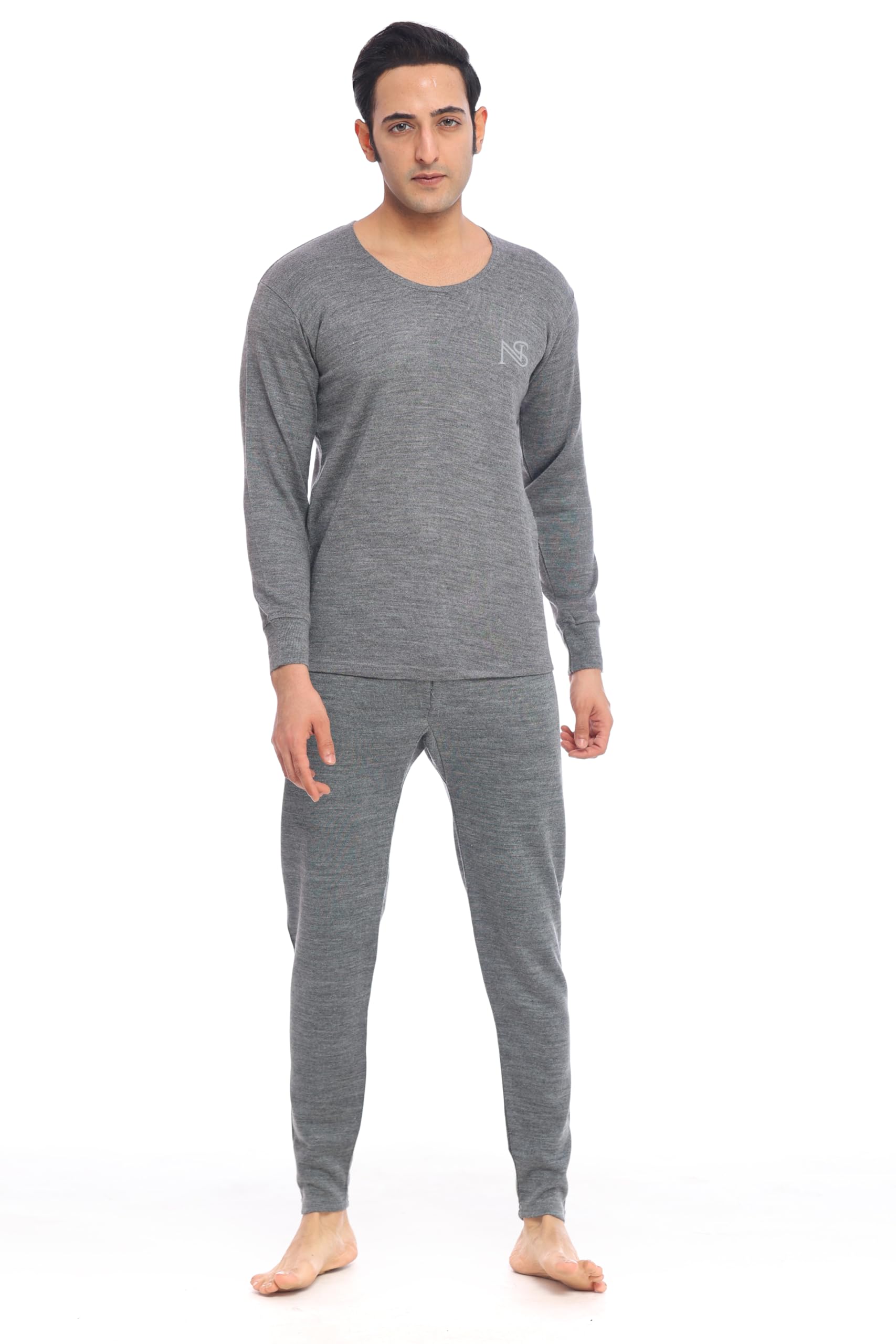 Men's Woollen Warmer Set - Premium Thermal Innerwear for Winter | Soft, Ultra Warm & Cozy | Fullsleeves Top and Bottom-image-49