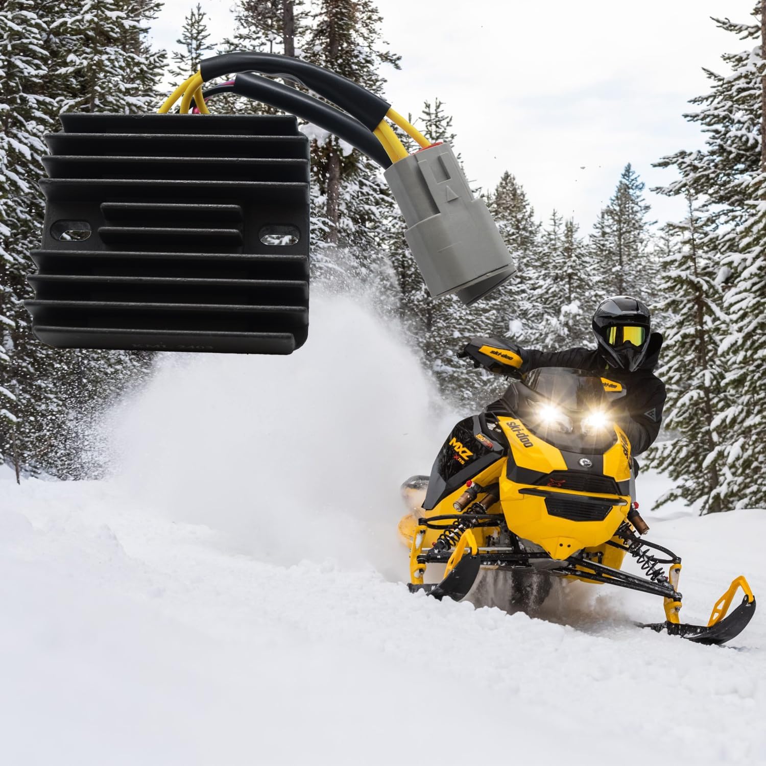 LOONGPART Voltage Regulator Rectifier 515176100 Compatible with Ski-doo Lynx GSX MXZ Summit Skandic Legend Adventure R Xtrim Sport Grand Touring GTX Trail 440 500 600 700 800 V-800 515175968 515175756