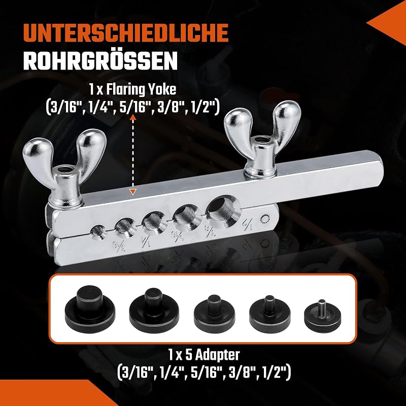 GEARMONSTER Fékcsőperemező Készlet - 7,62m Rézbevonatú Fékcső (4,75mm), 20 Csatlakozóval, Hajlítófogóval - Univerzális Fék és Üzemanyagrends