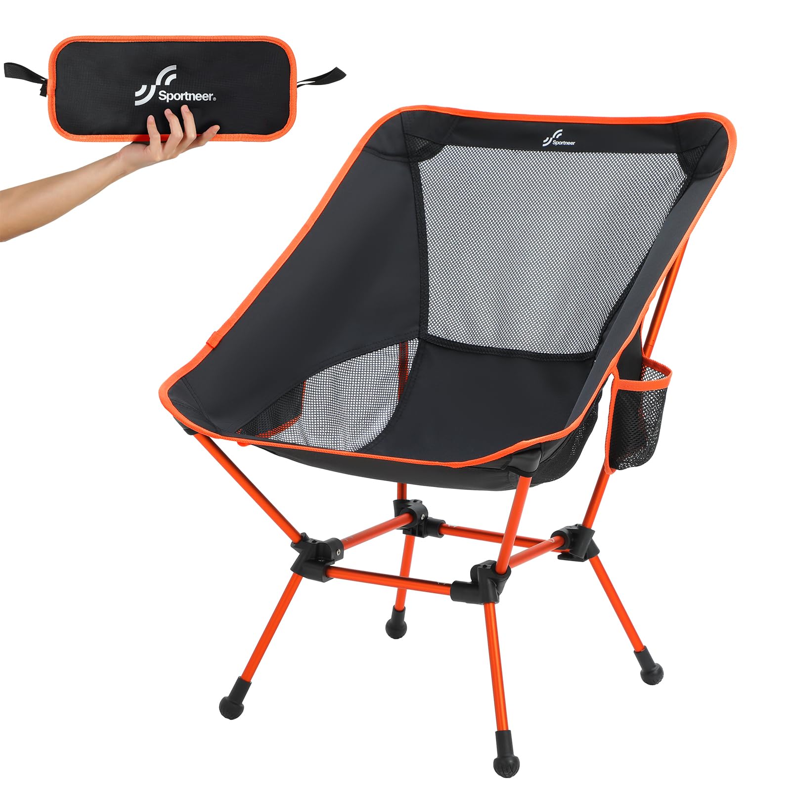 Sportneer Campingstuhl Faltbar Camping Stuhl Tragbarer Campingstühle 150Kg Faltstuhl Ultraleichter Packmaß Kleiner Klappstuhl mit Tragetasche für Picknick, Outdoor, Wandern