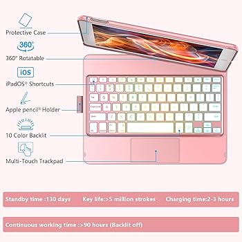 Amazon.com: Apple iPad 10.2 Keyboard Case - 9th & 8th Gen