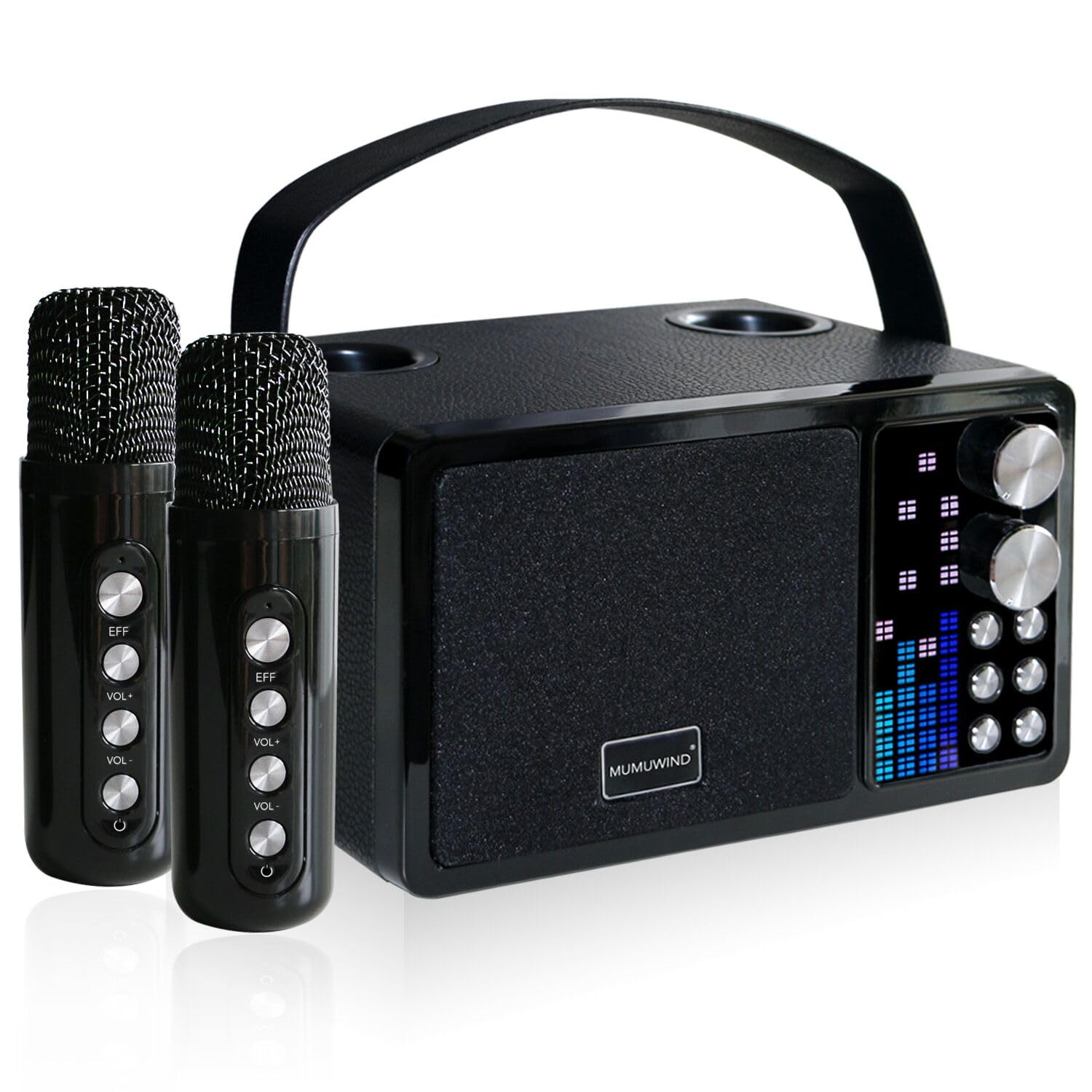 Karaoke con microfono per adulti, karaokes professionale completo, cassa karaoke portatile Bluetooth con 2 microfoni senza fili e luci dinamiche giocattolo per ragazze ragazzi e adulti