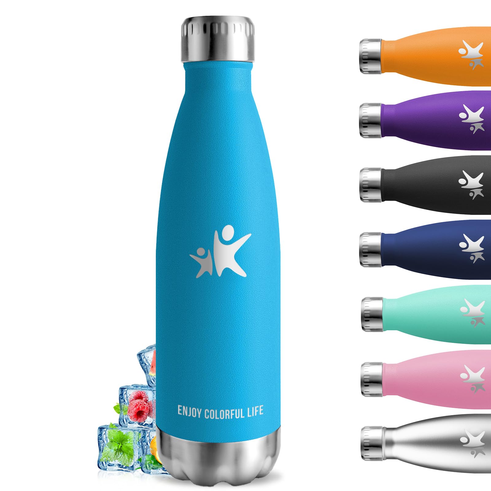 Trinkflasche Edelstahl, Trinkflasche 0 75 liter, BPA-Freie, Thermosflasche Doppelwandige, Thermosflasche Auslaufsicher, Kann mit dir Tragen, Wasserflasche Metall, Wasserflasche für Camping, Yoga