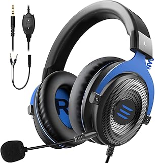 EKSA Gaming Headset for Xbox One - PC Headset 3D Stereo Sound Headset Detachable Noise Cancelling Microphone - Gaming Headphones for Xbox One S/X, PS4, PS5, PC, Laptop, Switch