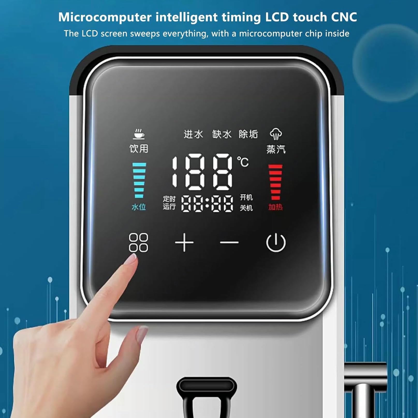 Espumador de Leche Comercial de 50 l: máquina eléctrica Totalmente automática para espumar Leche a Vapor y hervir Agua para cafés, restaurantes y cafeterías. Profesional de Alta ca,