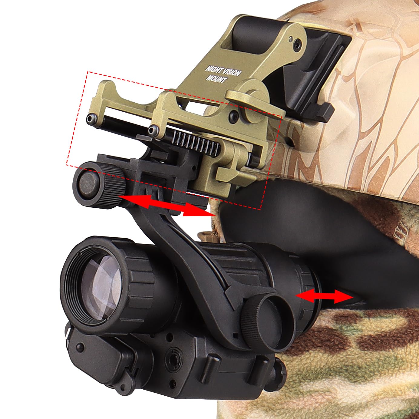 Helmet Adapter Night Vision Adapter for PVs-14, NVG Rhino Arm for
