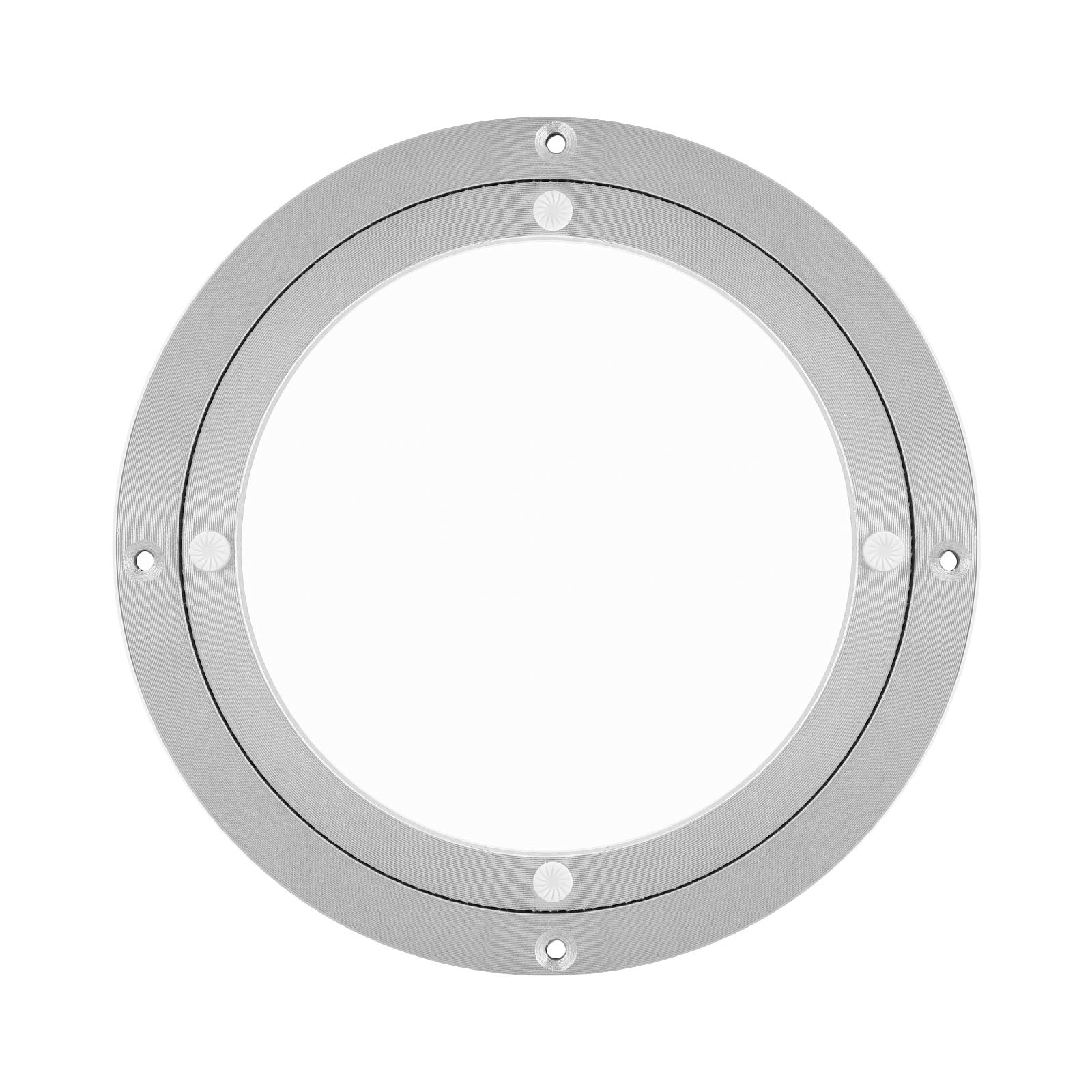 Fasmov 8 Inches Aluminum Lazy Susan Turntable Ring, Metal Rotating Hardware Turntable Bearings Ring, Round Swivel Plate for Glass, Granite or Wood Kitchen Ding Table