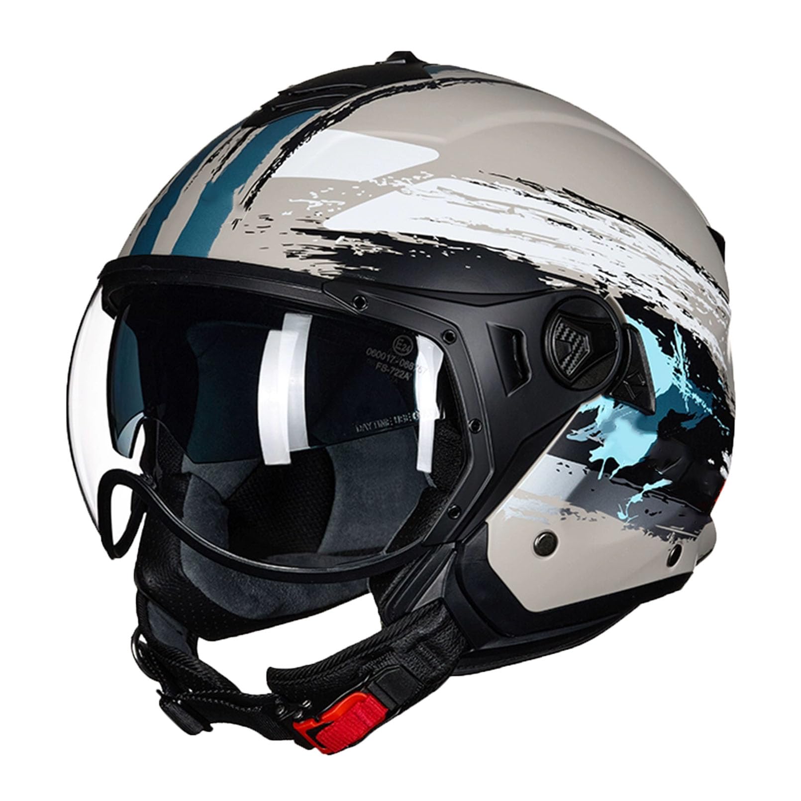 Casque Moto Jet pour Trajets Urbains Quotidiens - Demi Casque Vintage Frais et Confortable