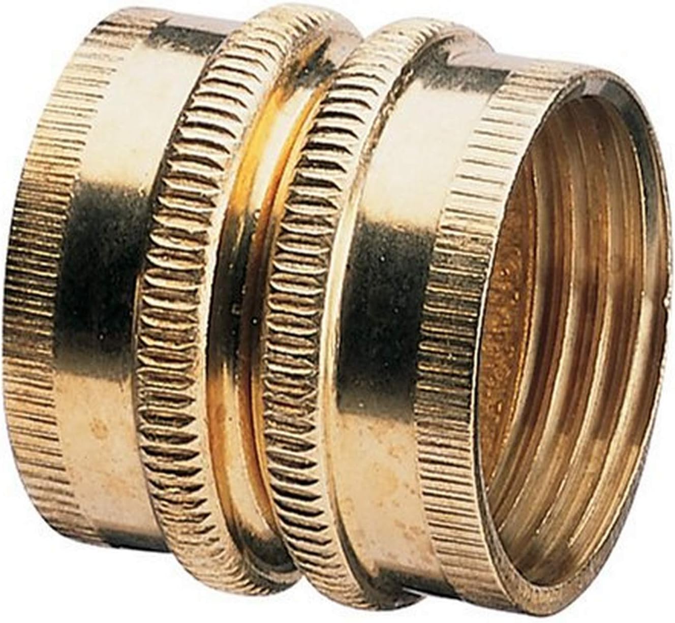 Nelson 855744-1001 Industrial Brass Pipe and Hose Fitting with Dual Swivel for Male Hose to Male Hose, Double Female