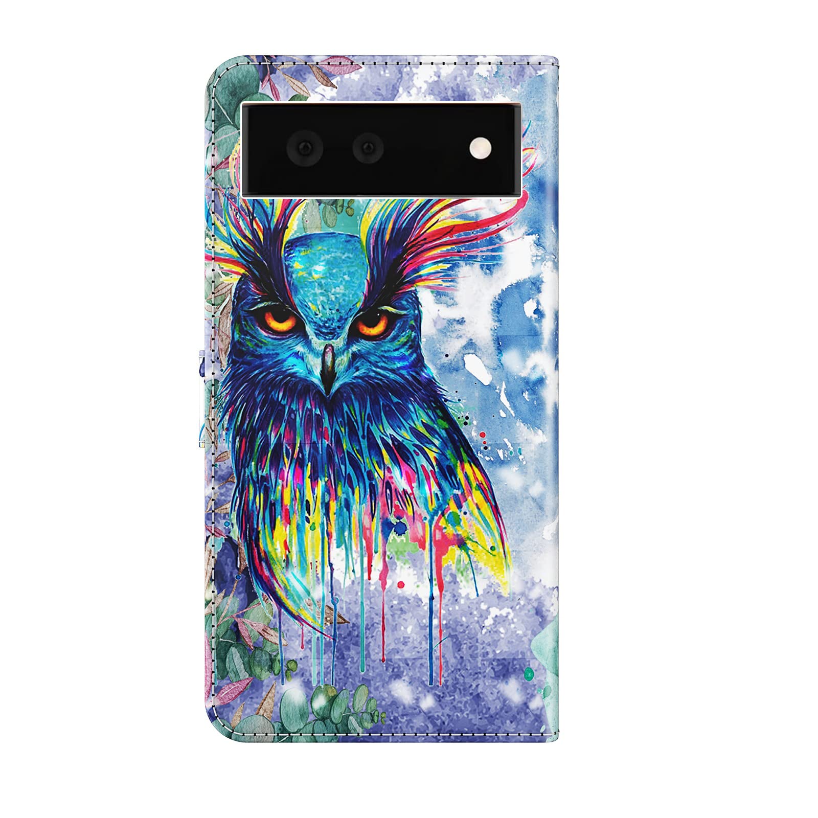 VQWQ Cover per Google Pixel 6A, Custodia a Portafoglio in Pelle PU Fiore in Rilievo Slot per Schede Libro Supporto con Necklace Chiusura Magnetica Flip Cavalletto Wallet Case per Donna -[DEF]-Marrone