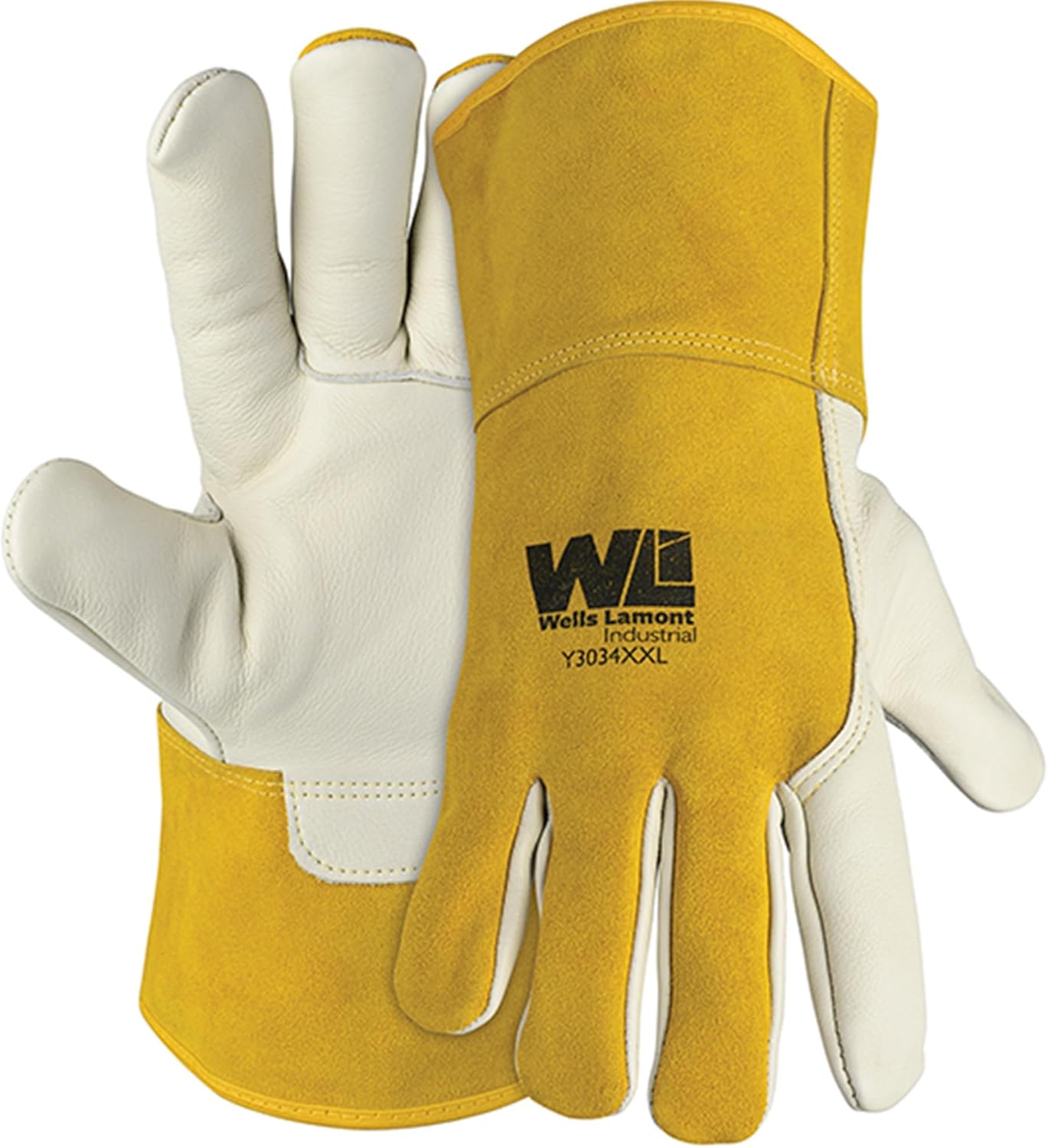 Wells Lamont Premium Leather Welding Gloves – Cut and Heat Resistant, ANSI Rated Work Gloves