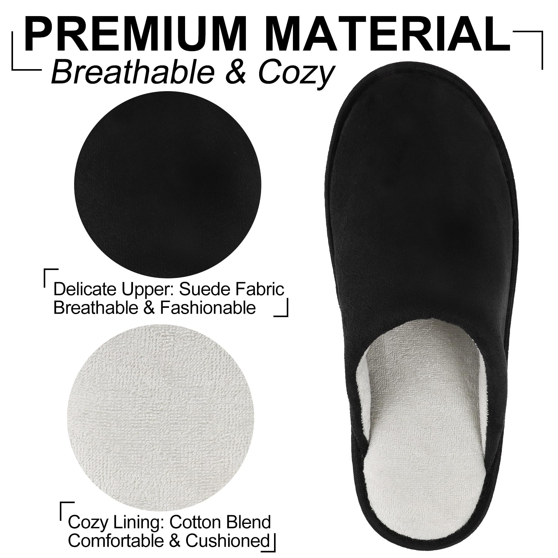 riemot Pantofole Uomo Ciabatte Invernali Inverno Casa Morbida Autunno Inverno Memoria Schiuma Pavimento Indoor Outdoor 38-47 EU