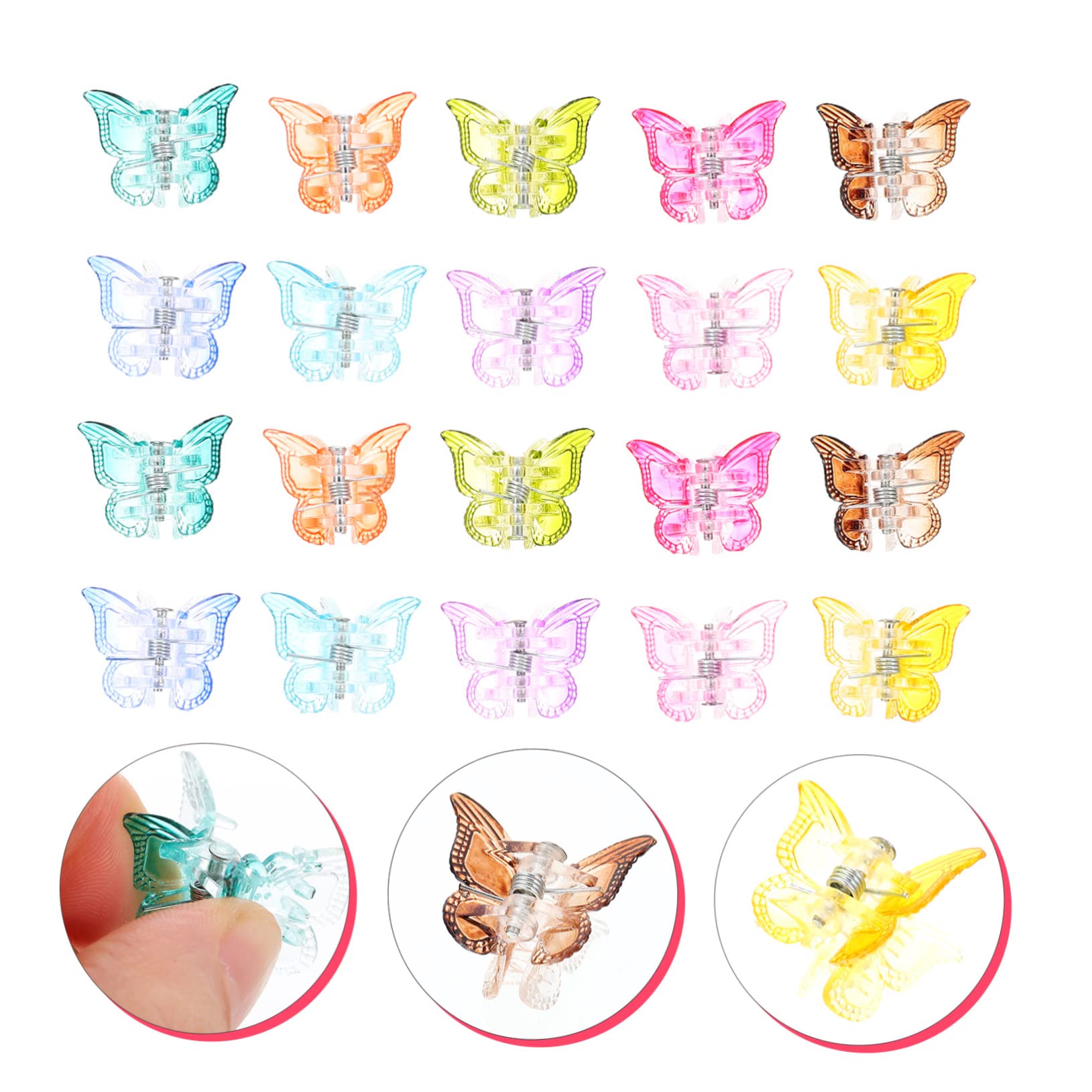 minkissy 160pezzi Fermagli Per Forma Di Farfalla Clip Per Piccole Colorate Accessori Per Donne e Ragazze e Sottili