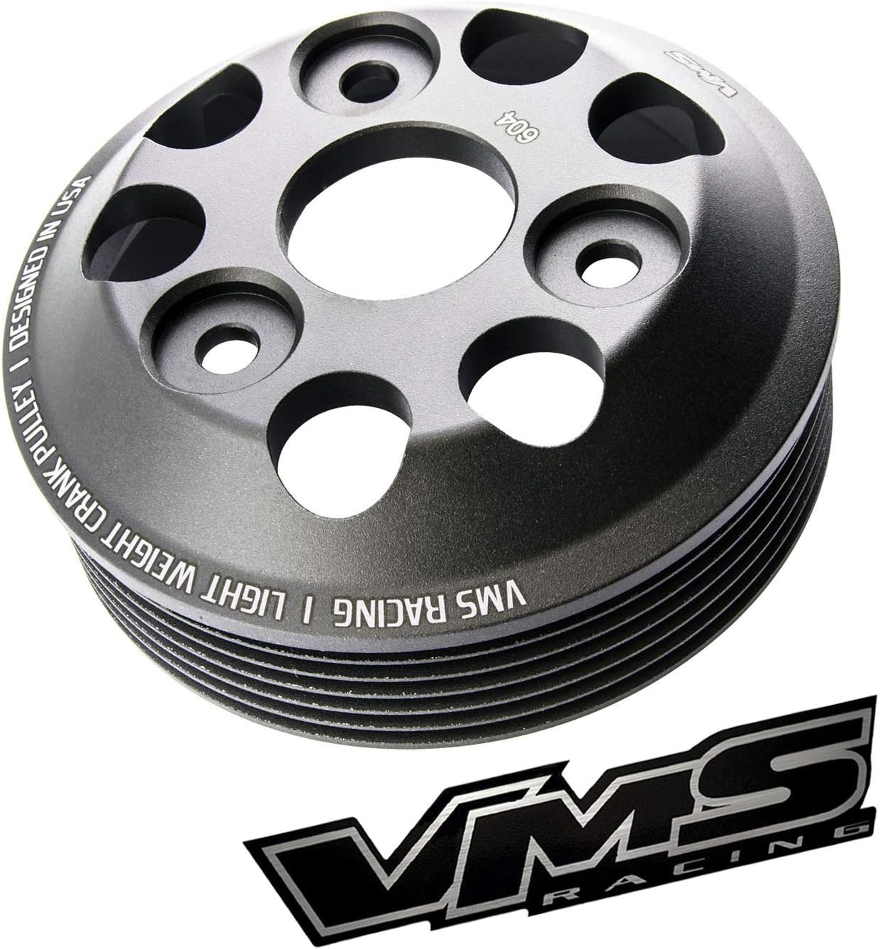 VMS RACING 15-16 Light Weight Billet Aluminum WATER PUMP PULLEY Compatible with Subaru WRX 2015-2016 Engines ONLY OEM SIZE (uses same belts)
