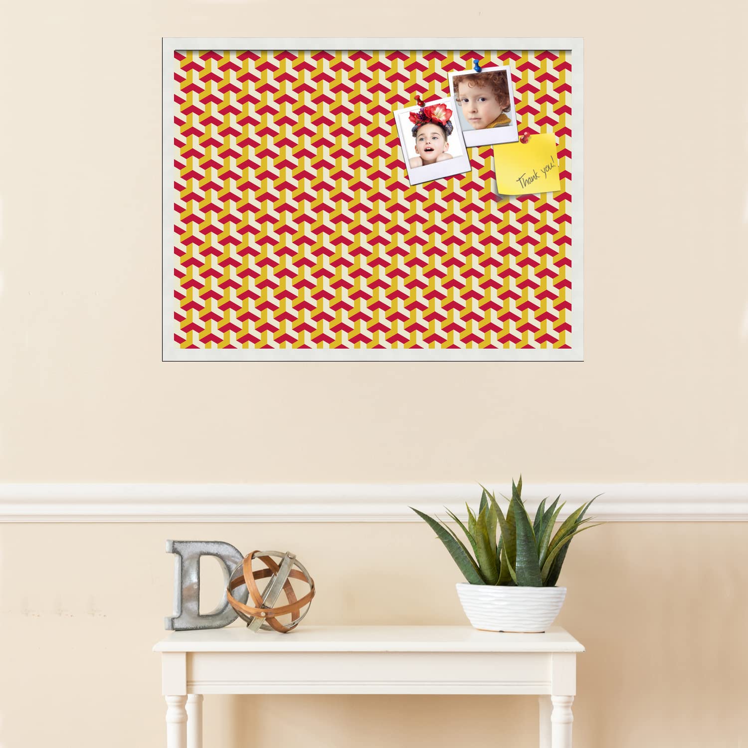 PinPix 24x24インチ コルク掲示板。この装飾的なフレーム付きピン