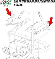 Vista 2 de 10L0L Conjunto de horquilla superior del carrito de golf para carrito de golf Club Car Precedent desde 2004 y Tempo desde 2018 Piezas de repuesto