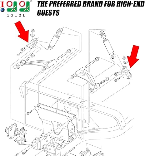 Miniatura 2 de 10L0L Conjunto de horquilla superior del carrito de golf para carrito de golf Club Car Precedent desde 2004 y Tempo desde 2018 Piezas de repuesto