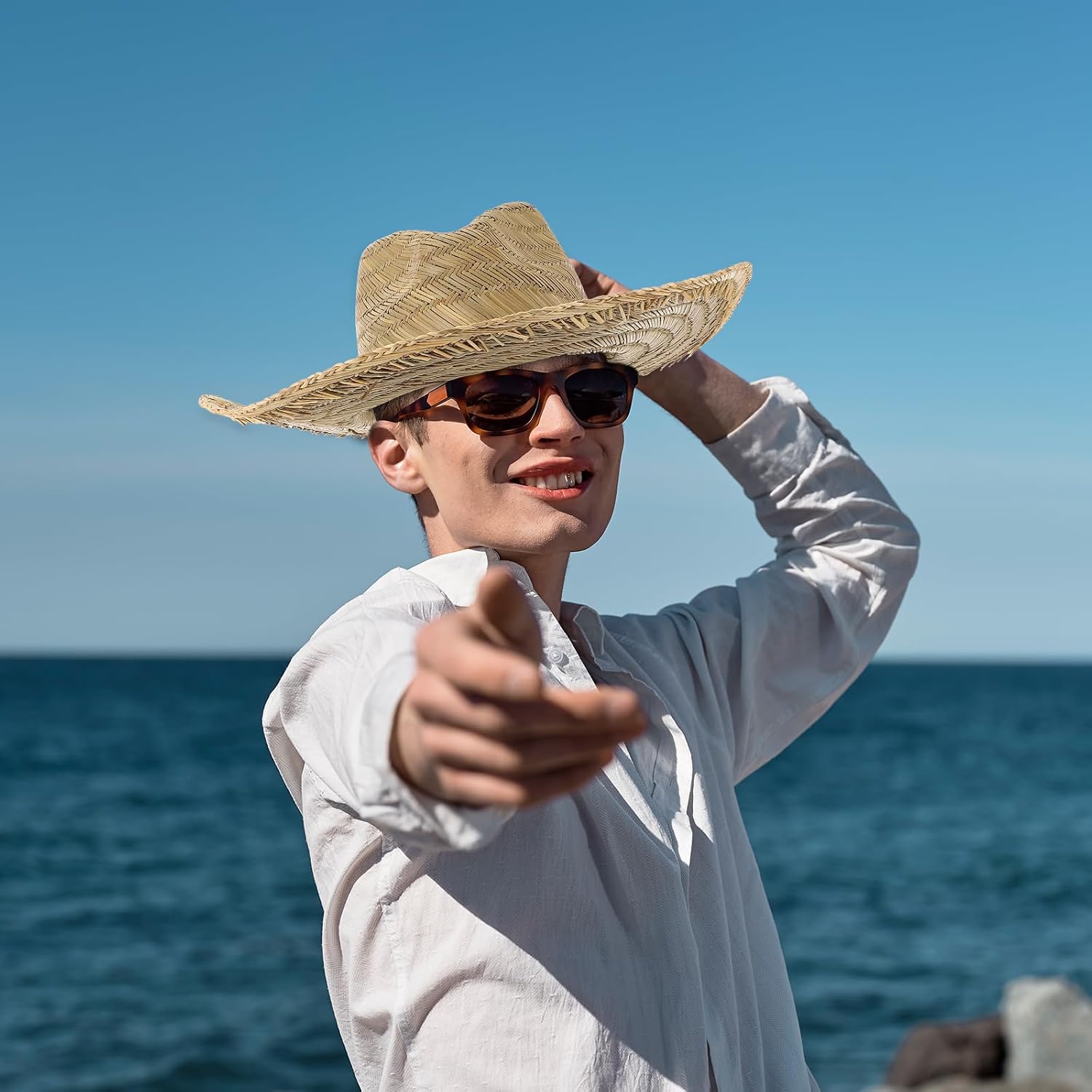 Men's Sun Hat Men's Sun Caps Dad Hats for Men Bonnets for Men Summer s The Decorative Outdoor Man Casual Beach Straw