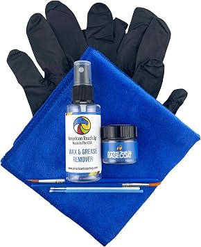 American Touch Up Paint Basecoat KIT Compatible with Volvo - Select Your Color 476 Brilliant Blue Pearl