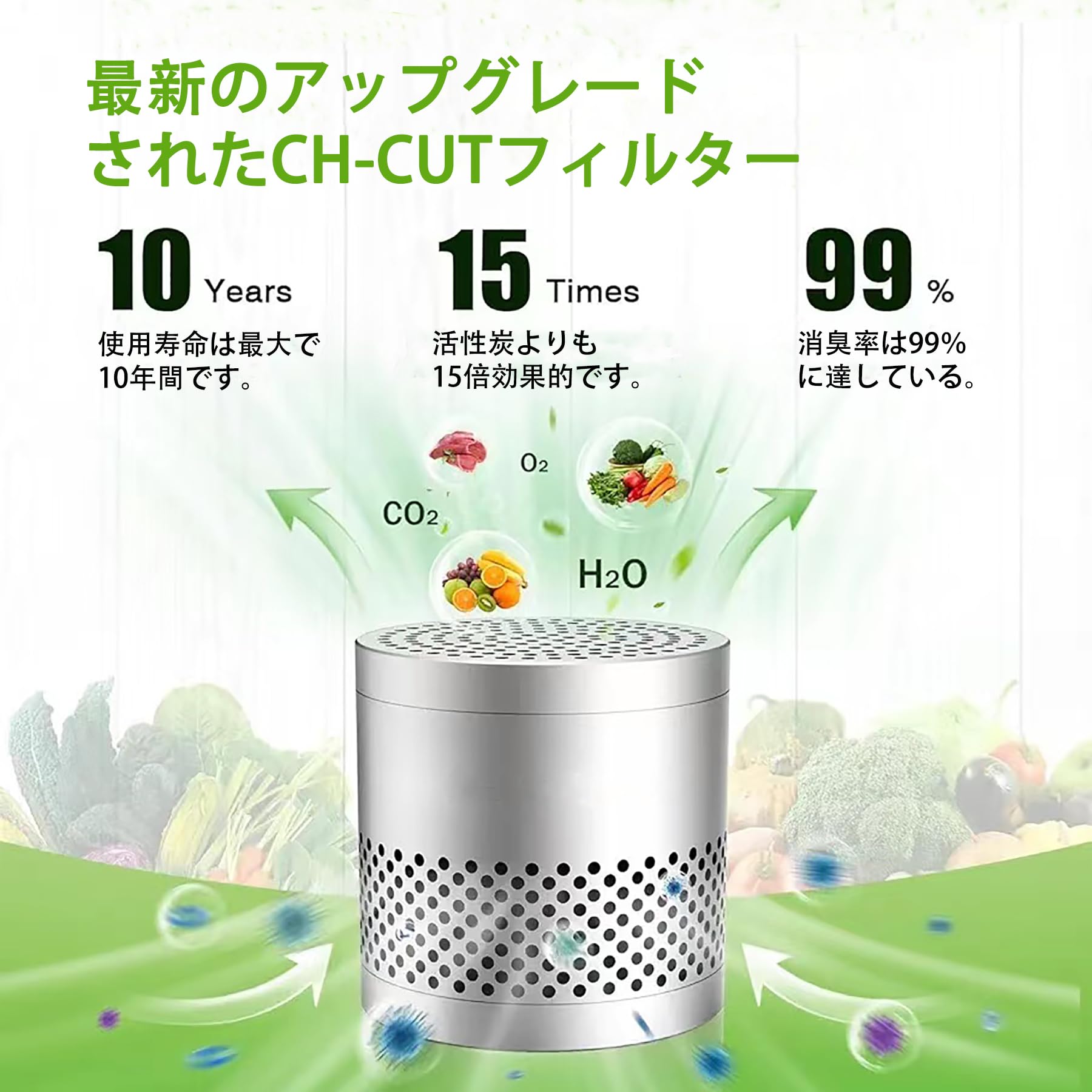 Amazon.co.jp: 冷蔵庫脱臭器、寿命は10年長く、脱臭剤は重曹と竹炭空気 