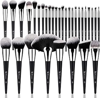 DUcare Makeup Brush Set Professional 32Pcs Make up Brushes Premium Synthetic Kabuki Foundation Blending Face Powder Blush Concealers Eye Shadows