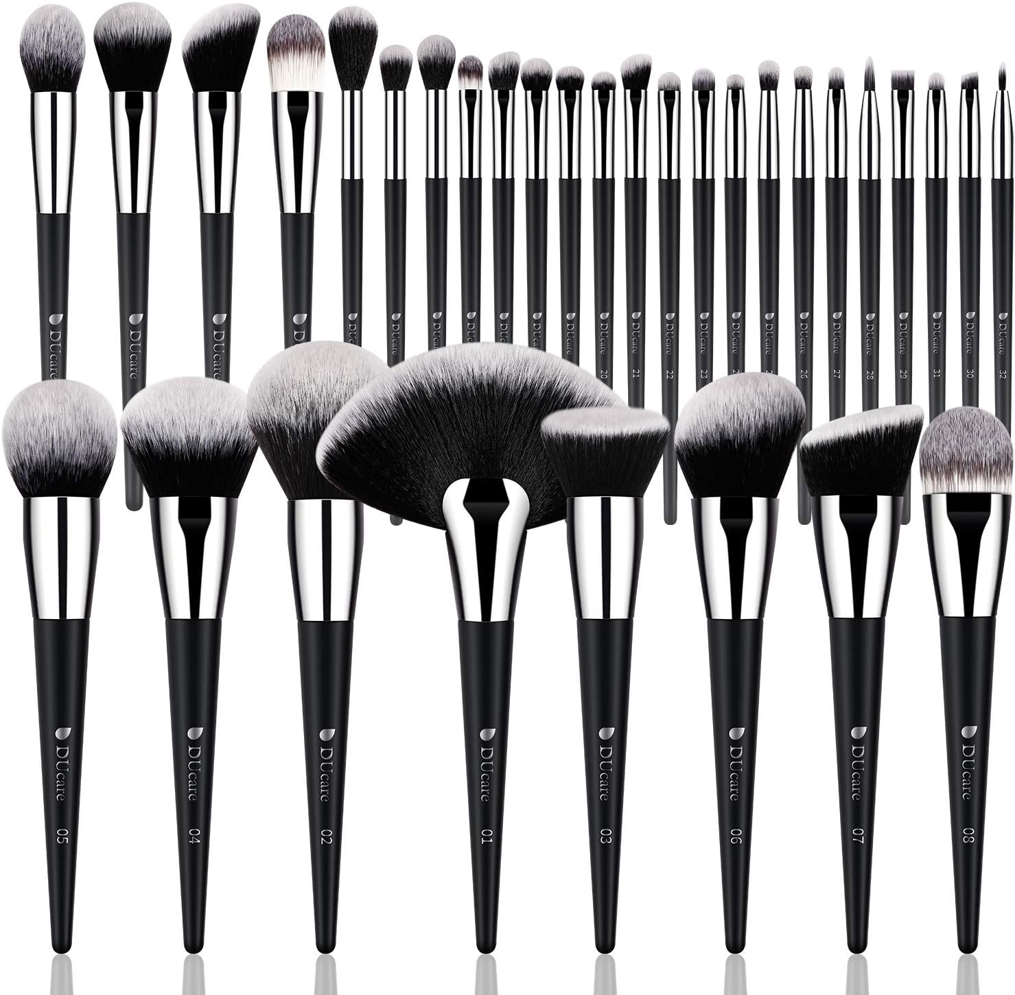 Makeup Brushes Professional 32Pcs Make up Brushes Set Premium Christmas Gift Synthetic Kabuki Foundation Blending Brush Face Powder Blush Concealers Eye Shadows