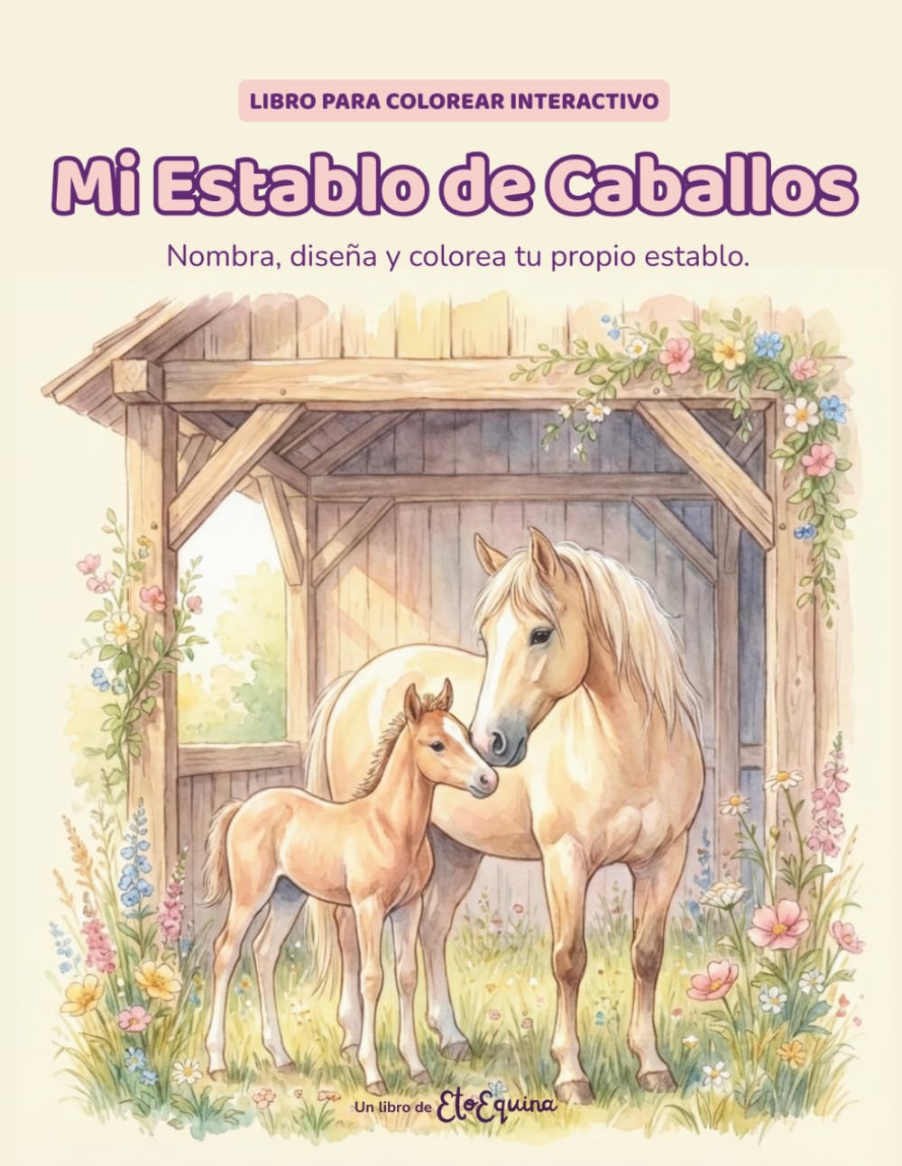Mi Establo de Caballos: Libro para Colorear Interactivo