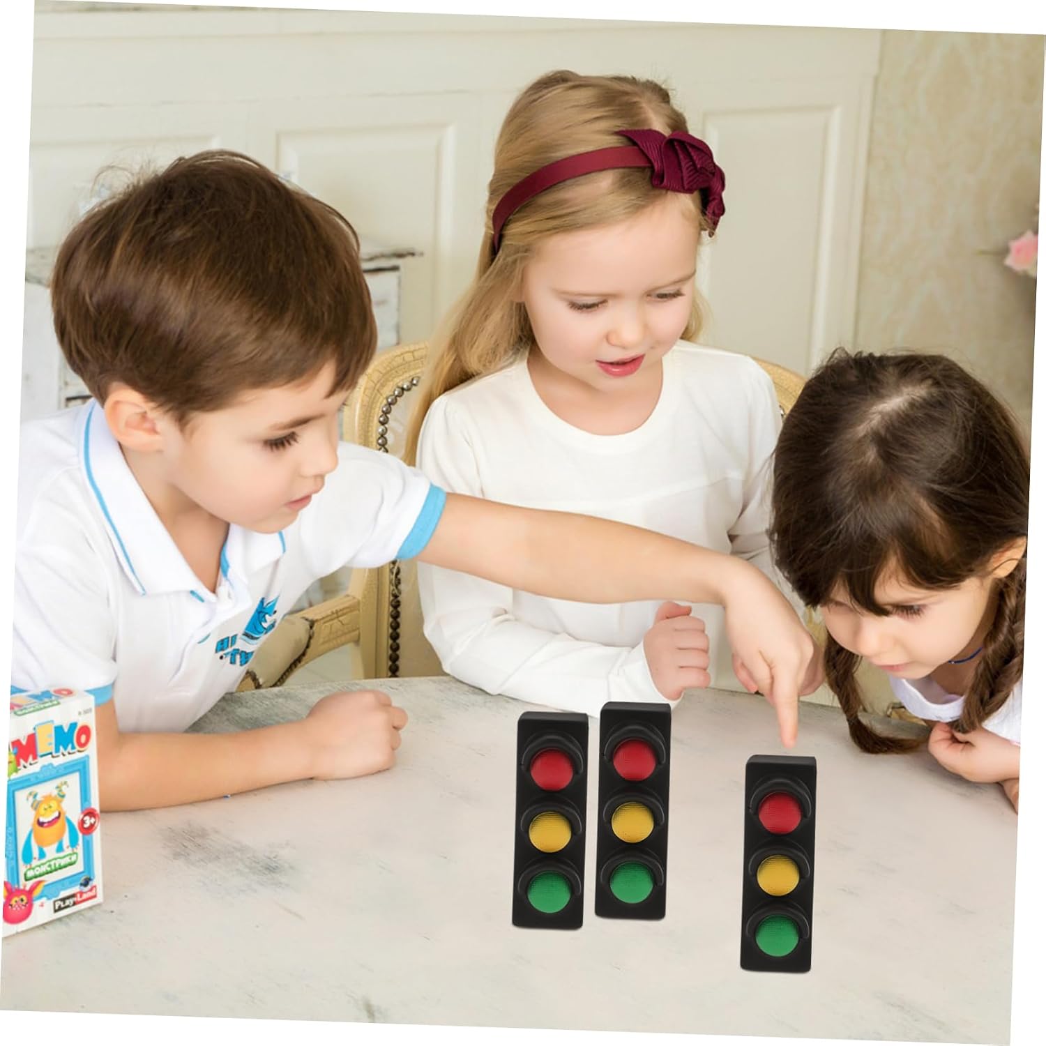 3Pcs Traffic Light Squeeze Traffic Signal Light Plaything Portable and Fun Relaxation for Traffic Signal Models