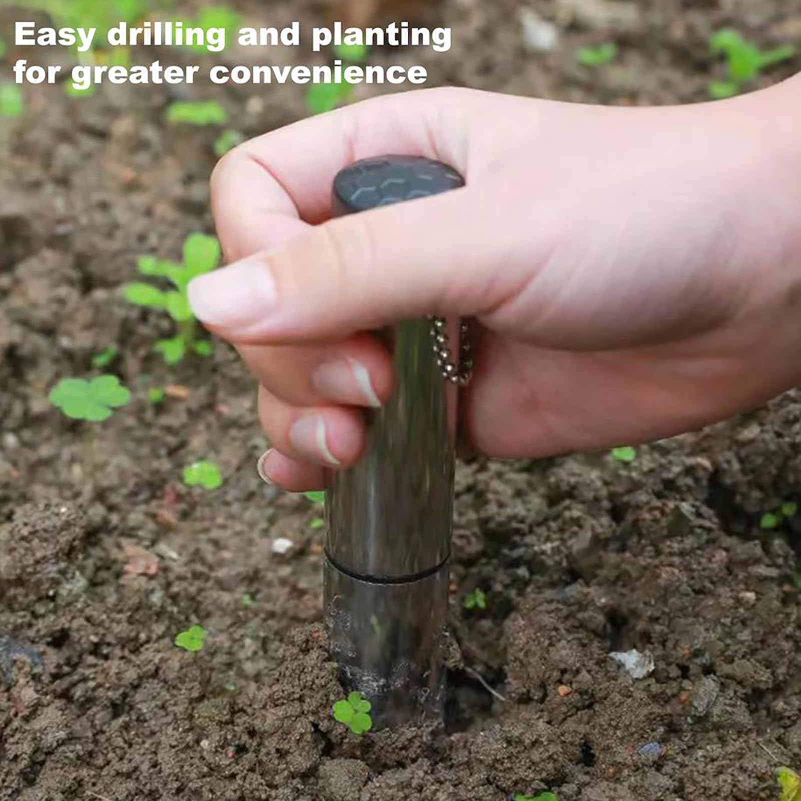 FAXIOAWA Strumento per trapiantare piantine in Metallo Strumento per piantare Semi scavatore Manuale per Rilascio Manuale del Terreno per piantare piantine di Fiori