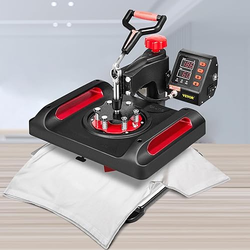 Miniatura 8 de VEVOR Prensa de calor 11 en 1, 12 x 15 pulgadas, máquina digital de transferencia de calor de doble tubo, impresora multifuncional de concha,