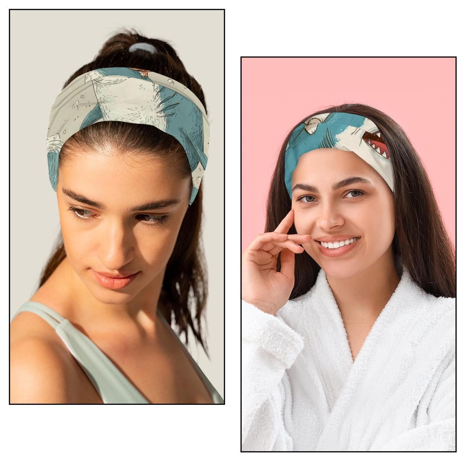 Lot de 6 bandeaux élastiques antidérapants pour femme - Pour yoga, entraînement, course à pied, sport