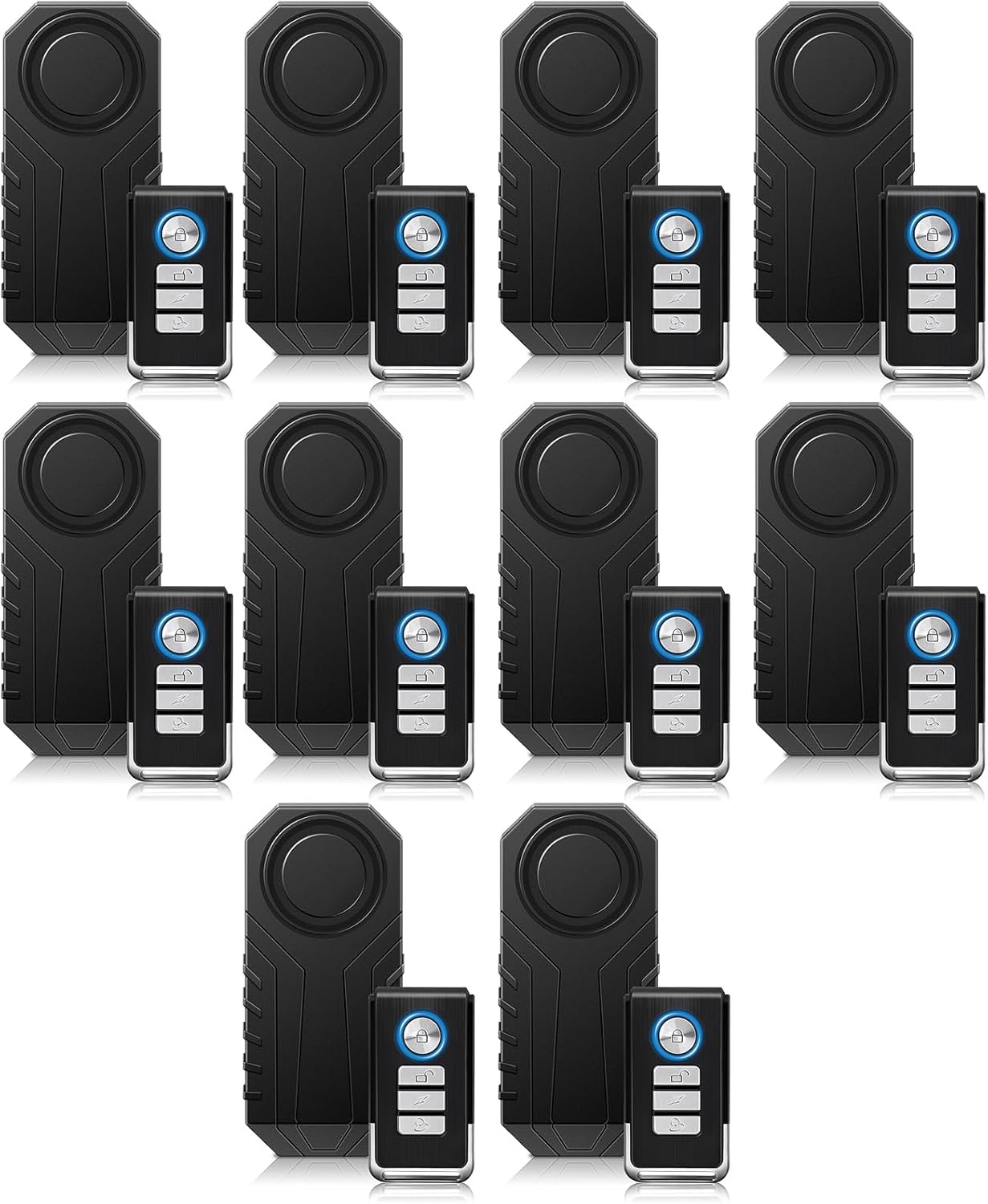 113db Loud Bicycle Alarm System Anti Theft,Vibration Sensing Bike Alarm with Remote,IP65 Waterproof,SOS Function,Suitable for Electric Bicycles,Mobility Scooters,Electric Bicycles,10PK