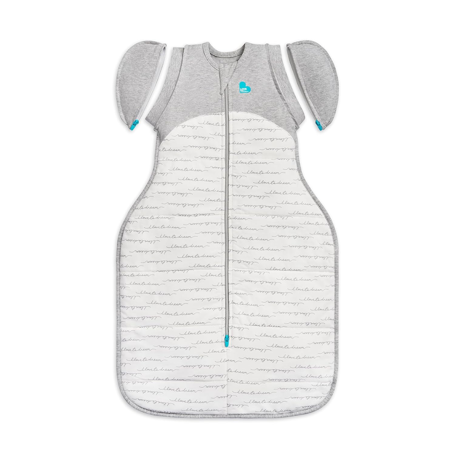 Love to Dream Swaddle UP Transition Bag Warm 2.5 TOG, Dreamer White, Medium, 13-19 lbs, Patented Zip-Off Wings, Gently Help Baby Safely Transition from Being Swaddled to Arms Free Before Rolling Over