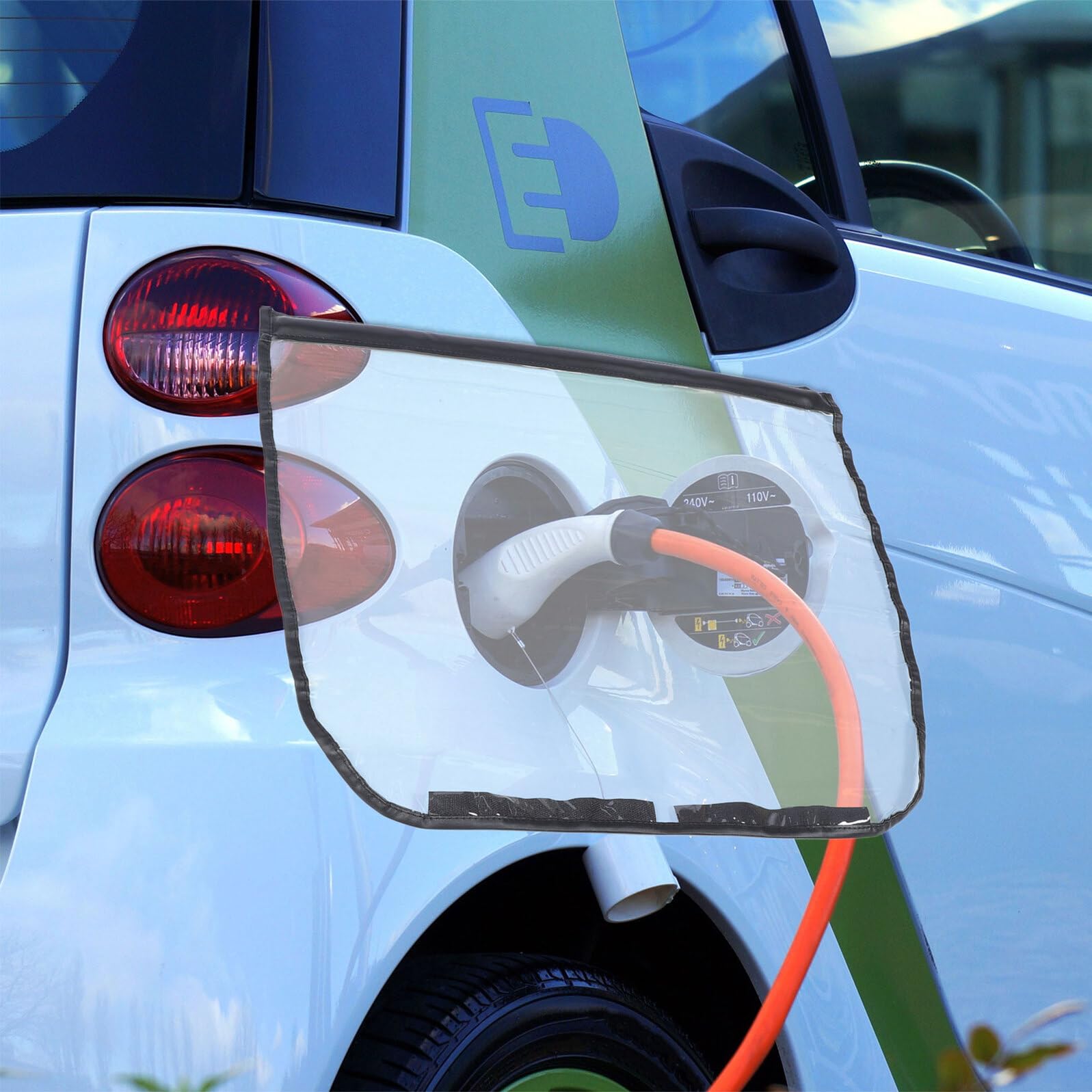 3 Sztuki Osłona Przeciwdeszczowa Portu Ładowania Osłona Portu Ładowania Pojazdów Elektrycznych Ev Zabezpieczenie Kabla Ładującego Akcesoria Do Samochodów Elektrycznych Transparent