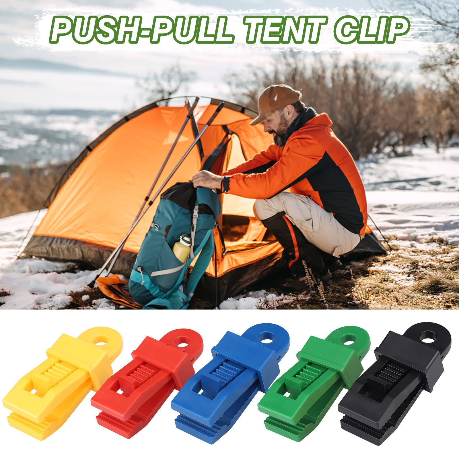 6 Clip Teloni Giganti In Nylon: Blocco Grip Resistente Per Teli, Tende E Coperture
