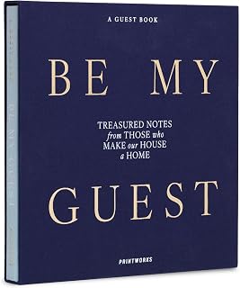 Printworks Guest Book, Light & Dark Blue - 100-Page Wedding Keepsake Album | Hardcover, Cloth, Greyboard & Paper, 100 Pages, 9.1 x 9.3 in, Coffee Table or Shelf Display